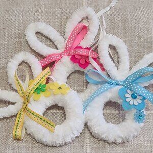 Easter ornament, easter bunny, handmade ornament choice of colors